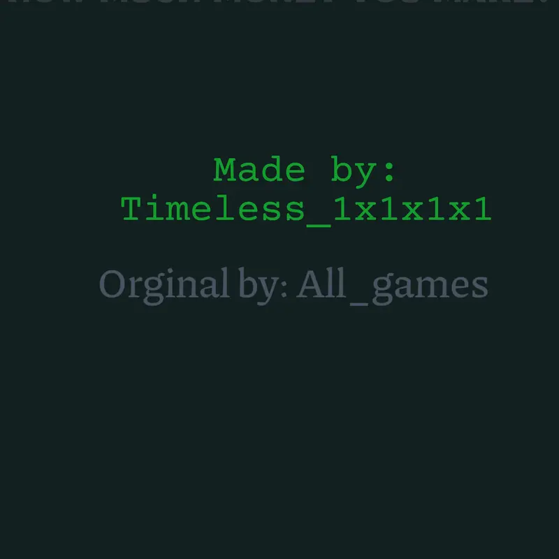Game by @Timeless_1x1x1x1