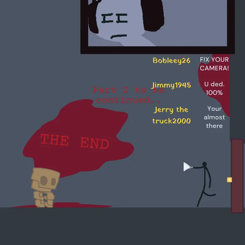 Grey guy if he played a horror game. by @stickman_clan