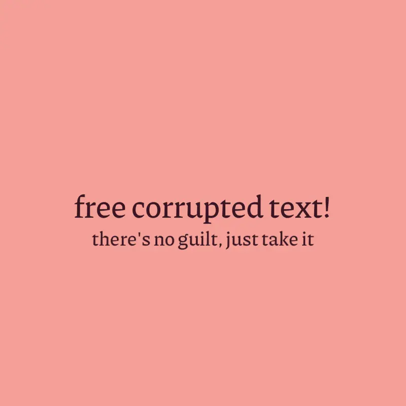 corrupted text yeah by @ThienNdut