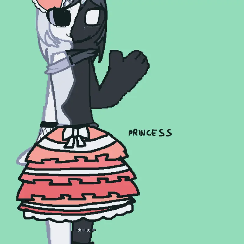 My oc blacky&whitey dress up!1!!1!1! by @itssunny_xdd