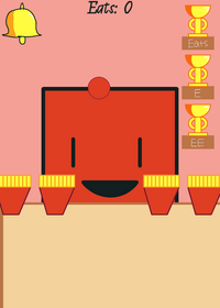 Eating simulator with red cube...