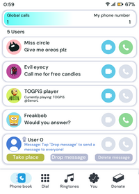 Eyecy calling game