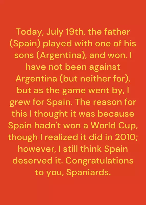 Buen partido, España. by @ChickenIdontknow