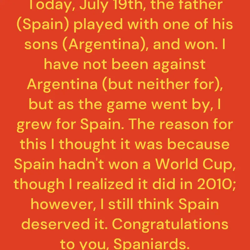 Buen partido, España. by @ChickenIdontknow