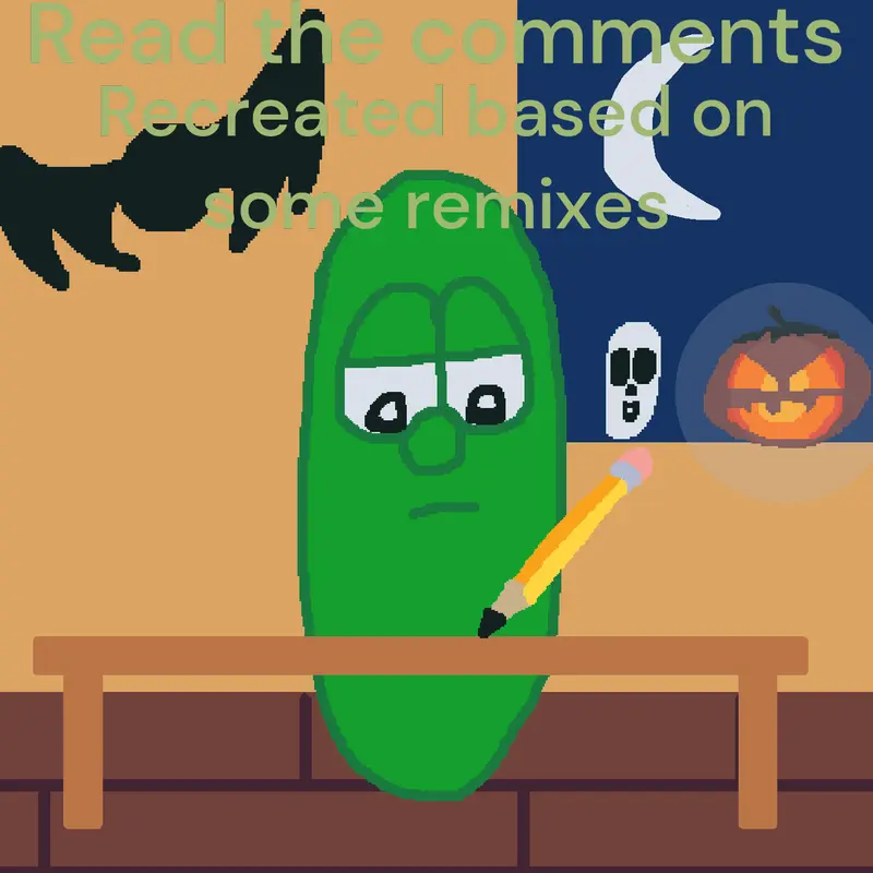 Larry the cucumber streetlight by @Raptox_dinotrux