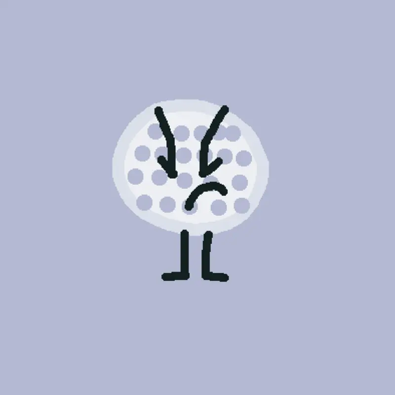 Golf Ball has been turned 8-bit! by @Announcer_Speaker_Box