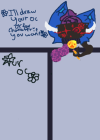 Hehe put your character/oc it the place that...