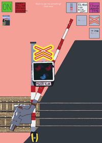 Realistic Czech railroad crossing