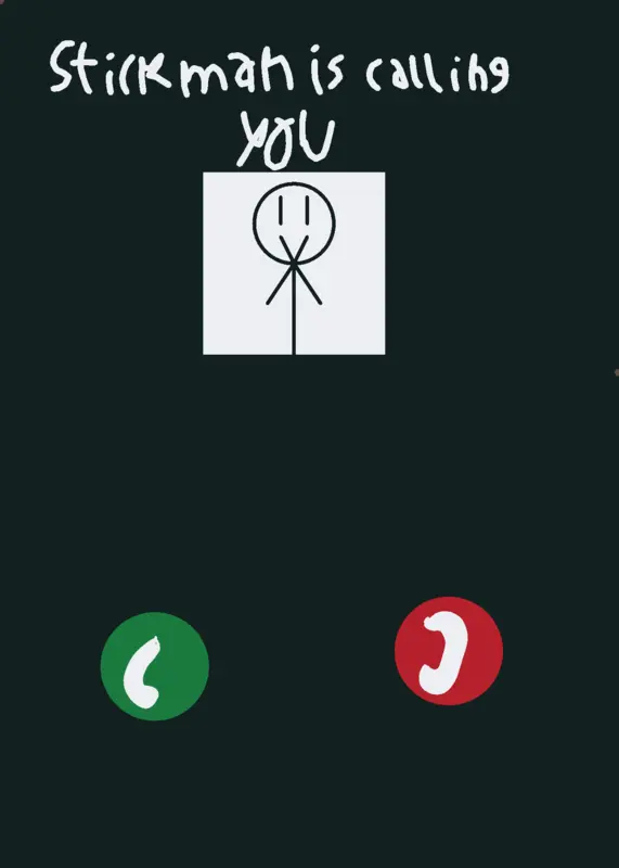 Stickman is calling you! by @BeeTheBeeMan
