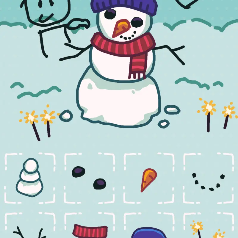 Juega con el muñeco de nieve by @lamichi