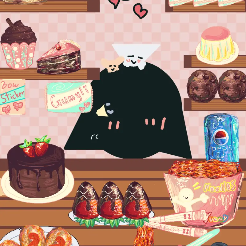 Secret agent eating by @starzcake