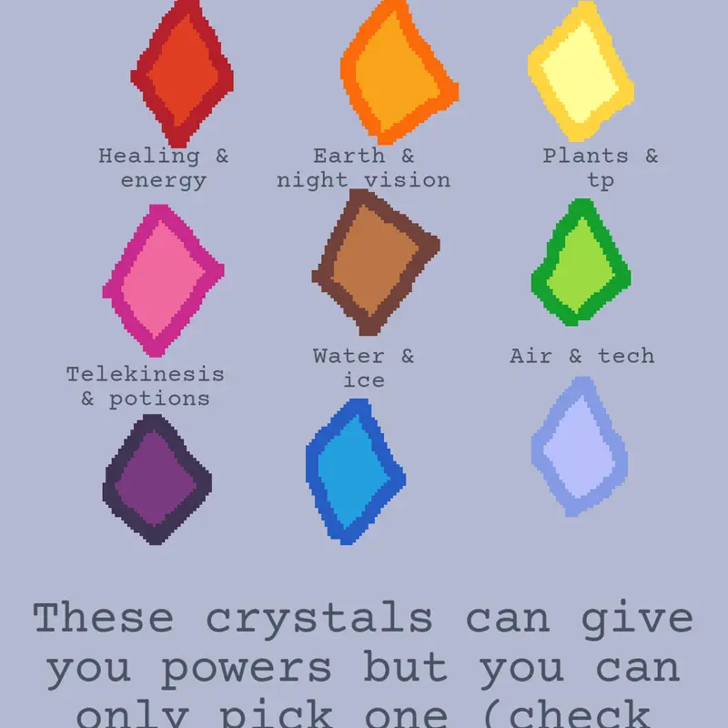 Magic crystals. Choose which you want by @notyaya