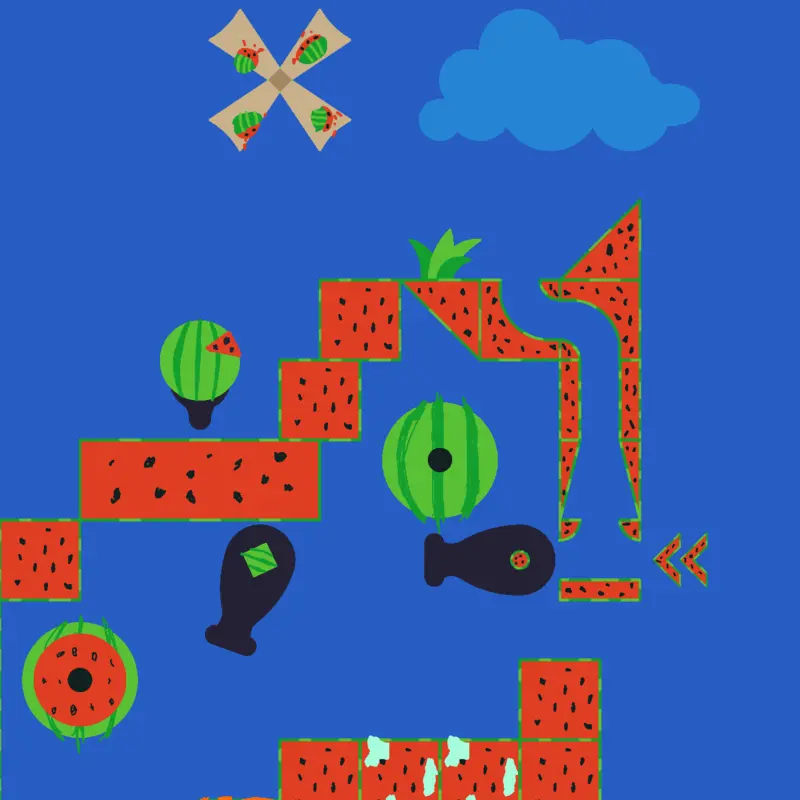 Watermelon golf by @antonish