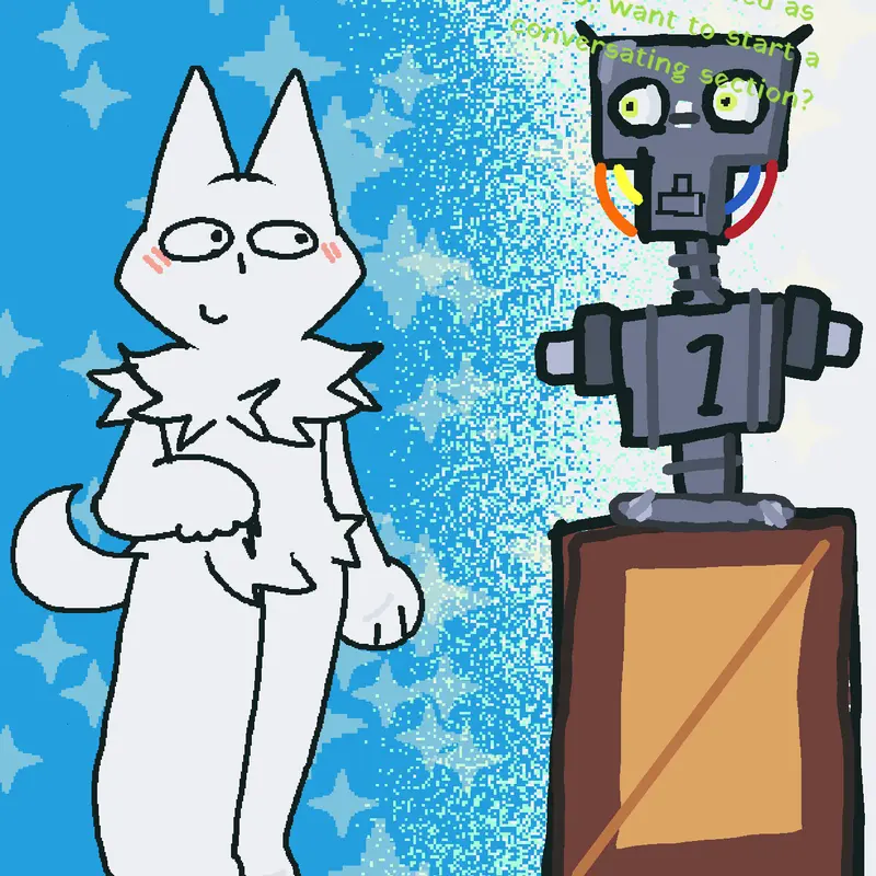 My brand new oc named TECHIE 1 :D by @Fan_de_ninguem