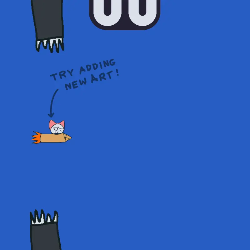 Rocket Flying Flapper EmojibCat by @musicace