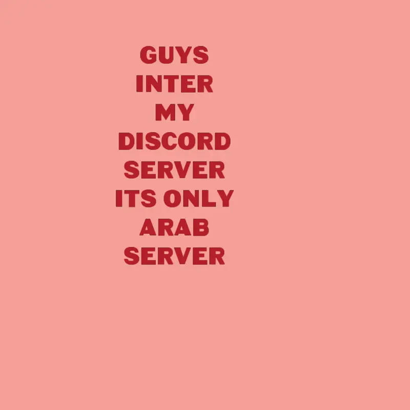 My discord server only arab by @rayanwwsodarod