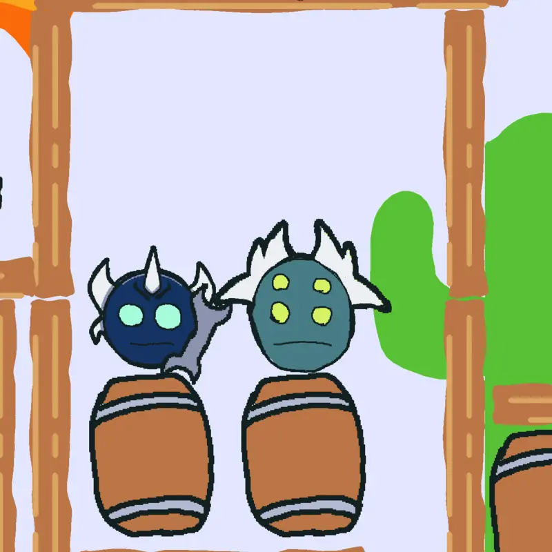 Alien vs demon by @Yasper