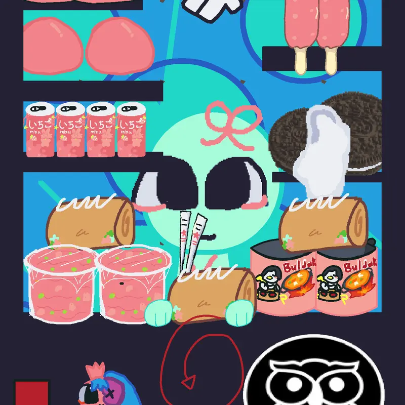 Mukbang with lulu by @luluhearts