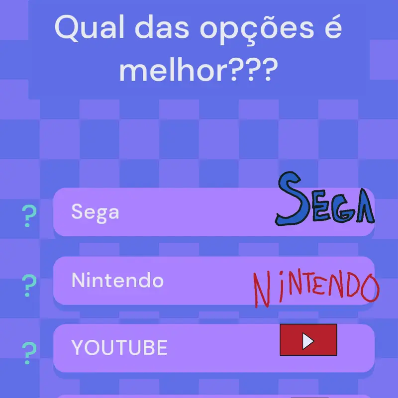 Qual vc escolhe???? by @Skubiskubichacorinho