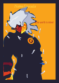 A drawing of a villain from and for an anime
