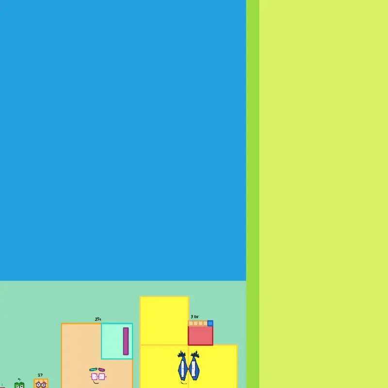 Numberblocks n^n by @Benjamimbirdsworld