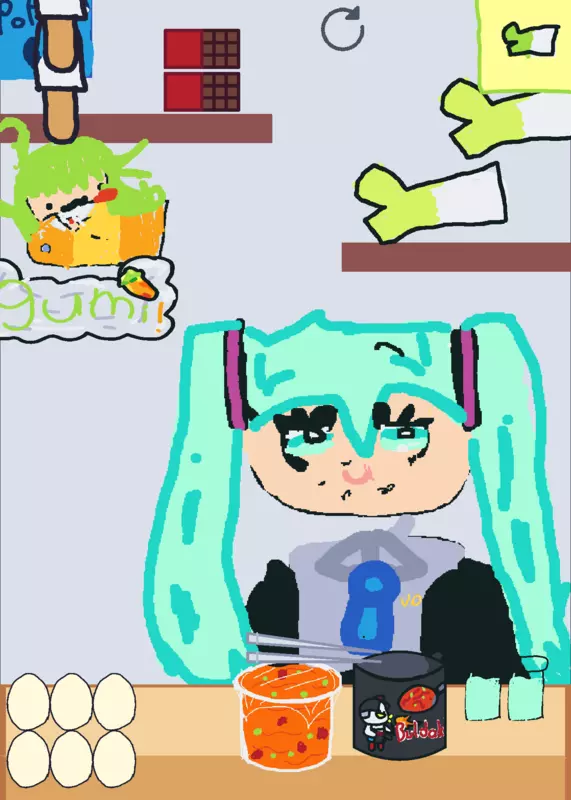 Hatsune miku munkbang by @Sayori262_OFFICIALL