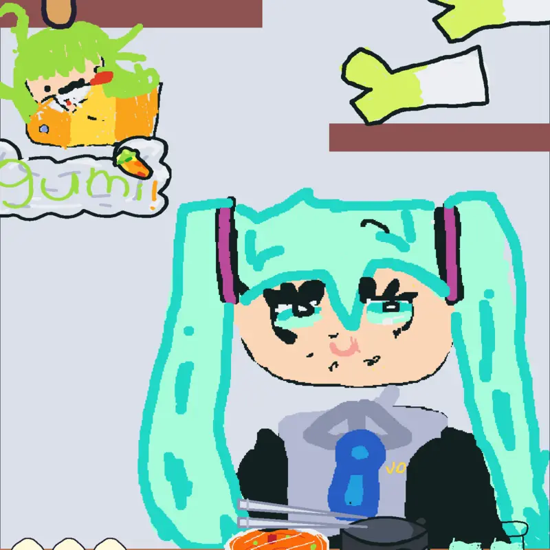Hatsune miku munkbang by @Sayori262_OFFICIALL