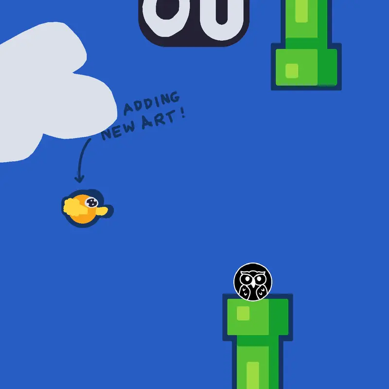 Flappy bird avoid the pipes by @Jhanzelle