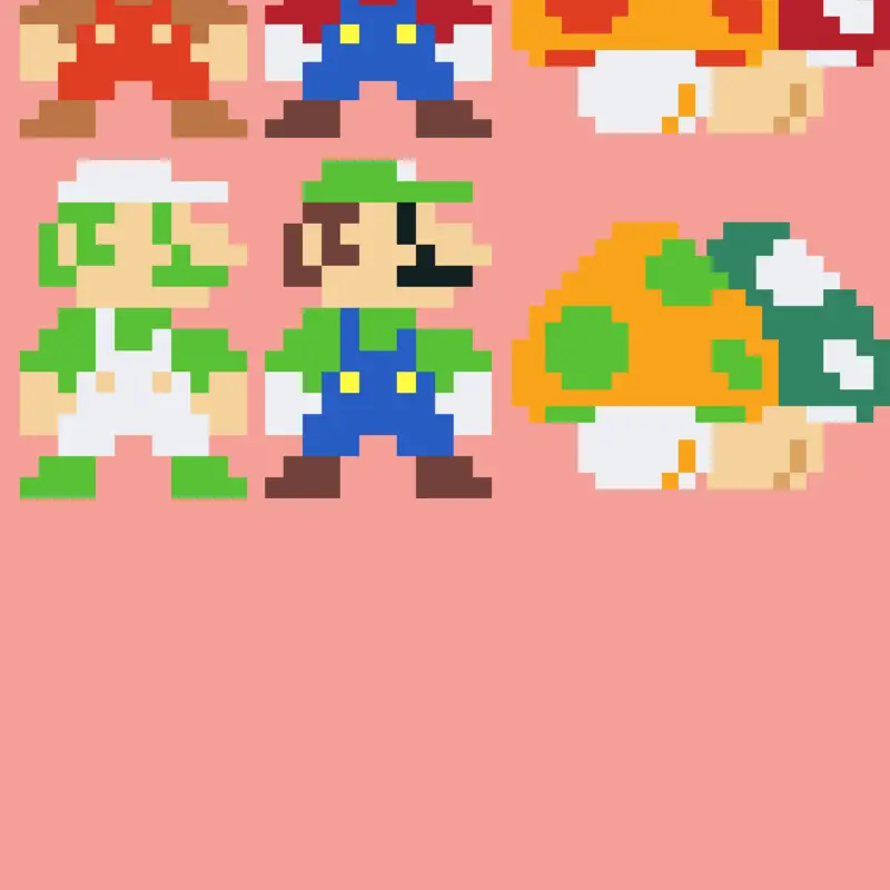 Super Bros Sprites by @Italian-terrestrial_Noob