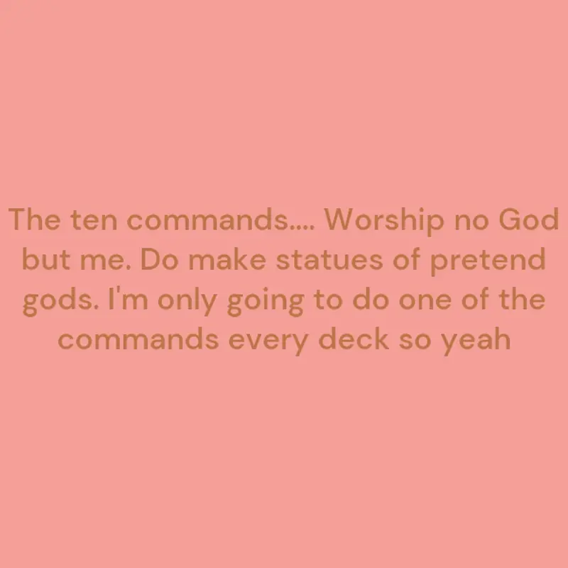 The ten commands by @nbby