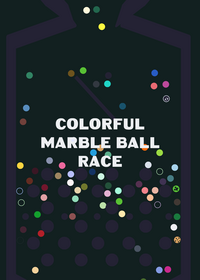 Colorful marble ball race
