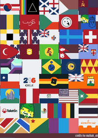 flag band with faces