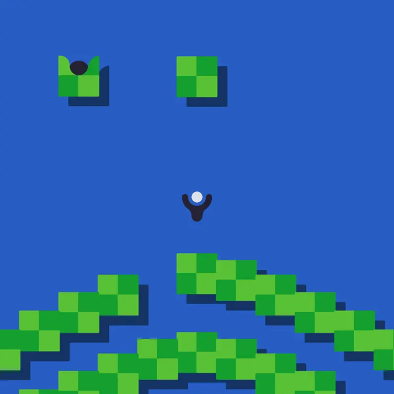 Golf on a planet by @super-miki