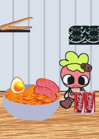 Eat some Noodles and Oreo and coca-cola i...