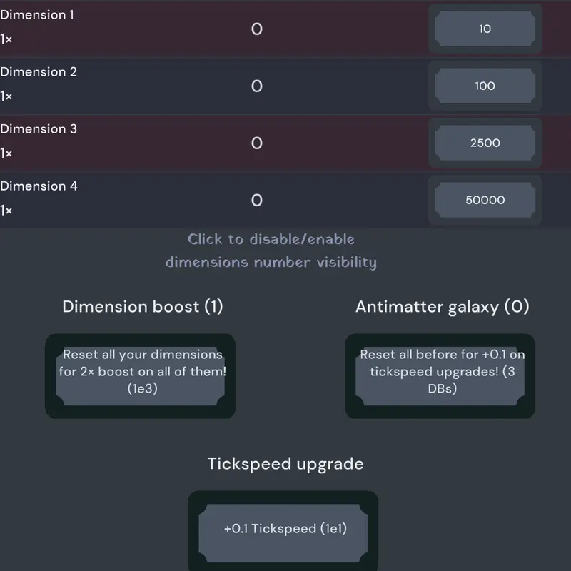 Antimatter dimensions v0.1 by @ultracoolgamer55