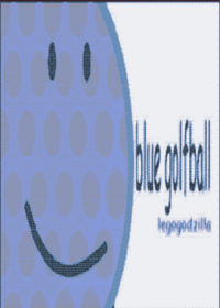 Blue Golf Ball in castle