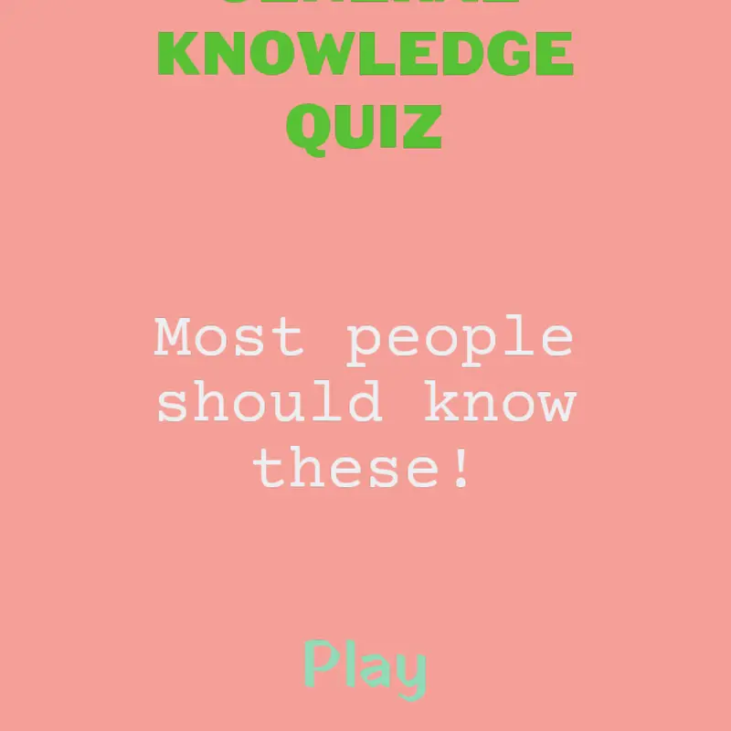 General knowledge quiz by @Timopheet