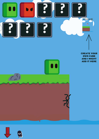Merging cubes ending game