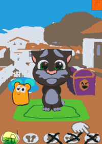 My talking tom 2 except it's on castle