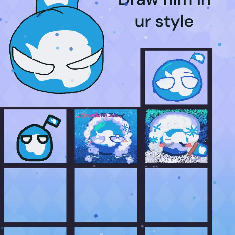Draw him ( antartica ) in ur style by @sofi_ball