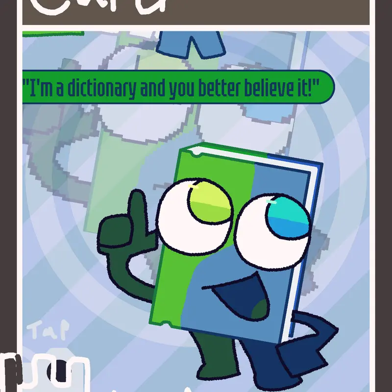 Character Card - Book (BFDI) by @LuAnimates