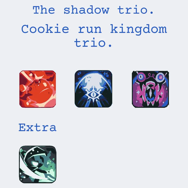 Cookie run trios or more numbers by @timethrill708