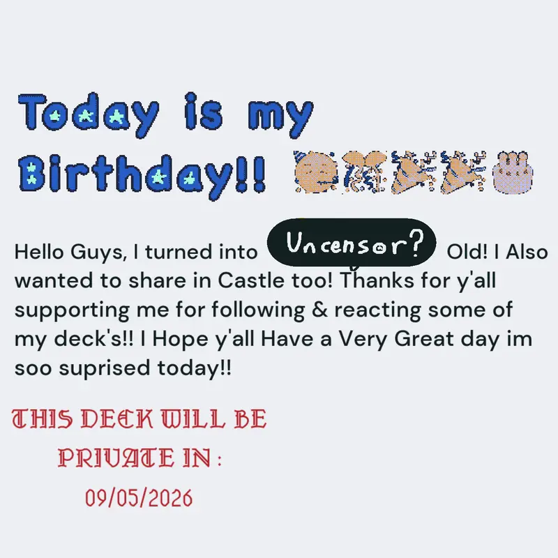 Birthday Deck by @sxtro