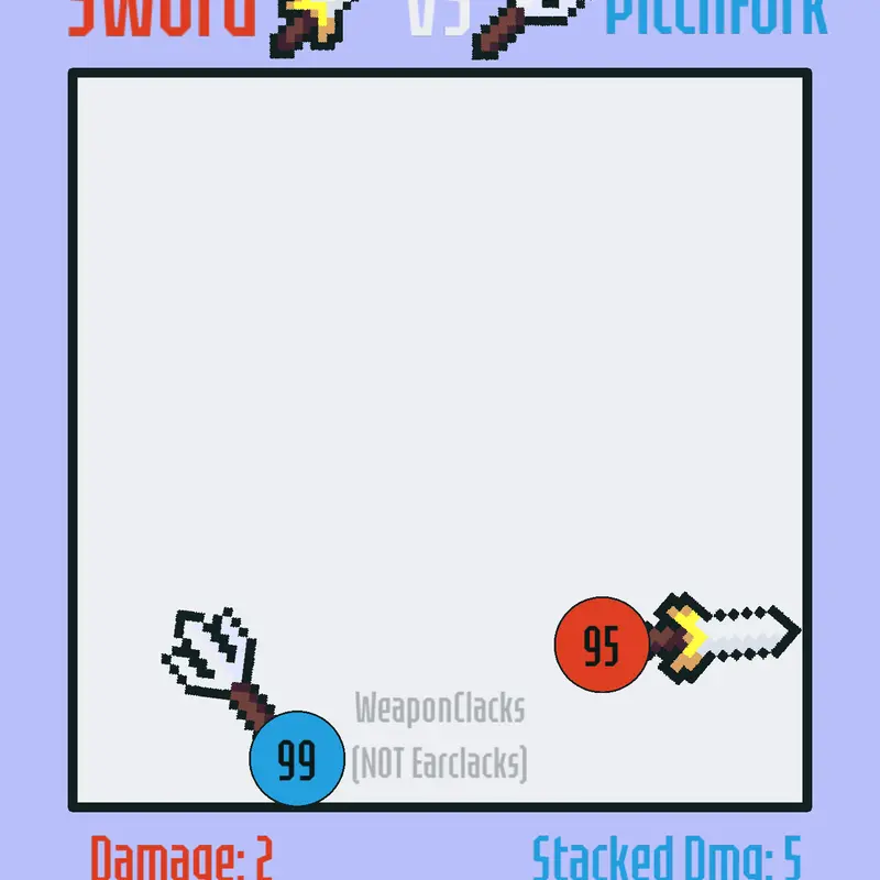 Sword ⚔️ vs 🧑‍🌾 Pitchfork by @EarclacksBlueDagger