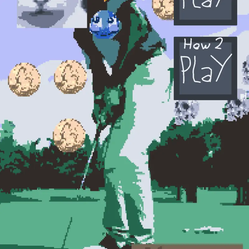 Uncanny cat golf by @Tutebenic