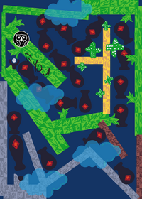 The fast golf with cannons