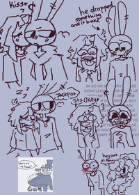FUUNBUNNYY AU DOODLES OMG IM GUNNA JUMP...