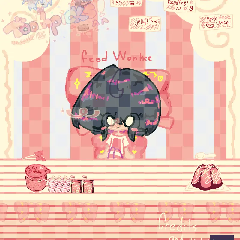 Feeding wonhee (from illit) 👍🎀🩷🍮 by @starsprinkles