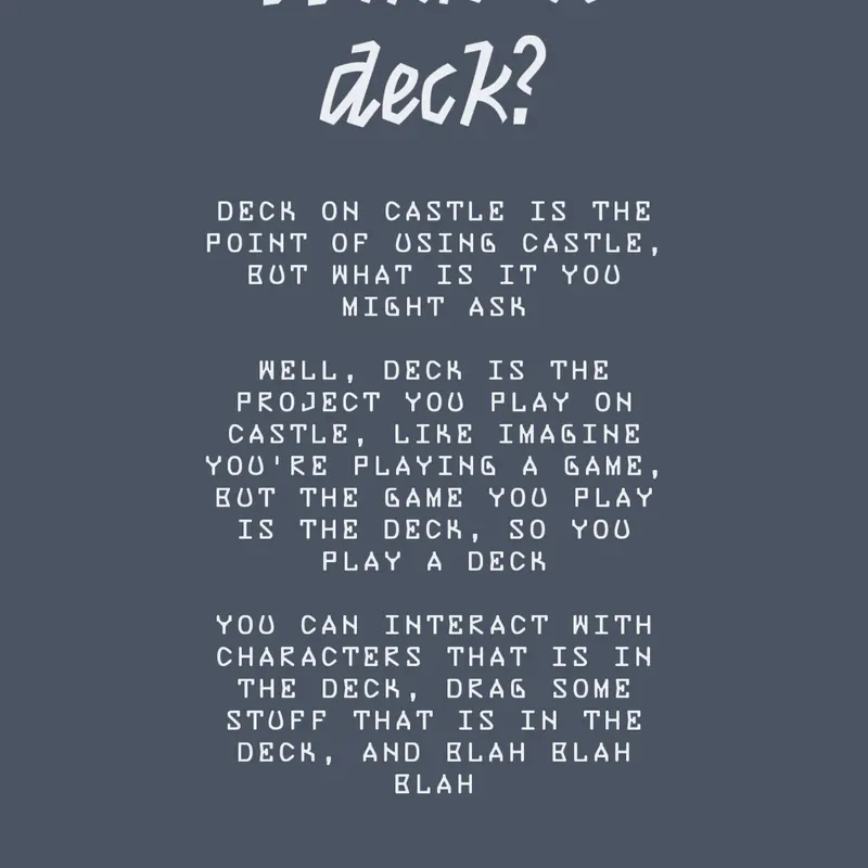 Learn about decks! by @KissAlexNewnew
