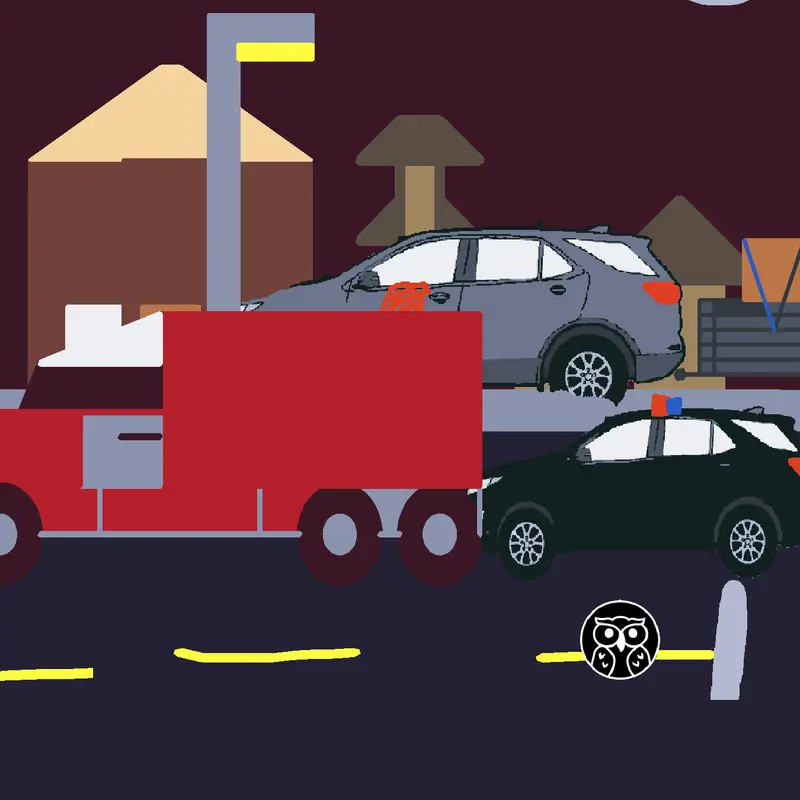 Car  crash in the night by @AliJatt